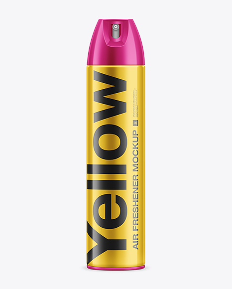 Download Aerosol Spray Mock-up in Can Mockups on Yellow Images ...