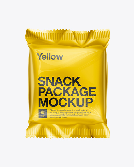 Cookie Package Mockup In Flow Pack Mockups On Yellow Images Object Mockups