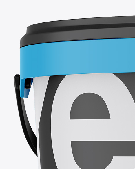 Matte Protein Bucket Mockup - Front View - Free Download Images High