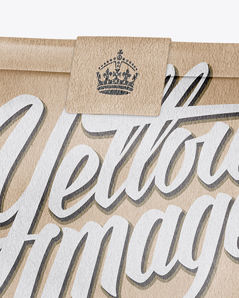 Download Kraft Snack Bag With Label Mockup - Half Side View in Bag ... Yellowimages Mockups