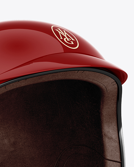 Vintage Motorcycle Helmet Mockup Right Halfside View In Apparel Mockups On Yellow Images Object Mockups