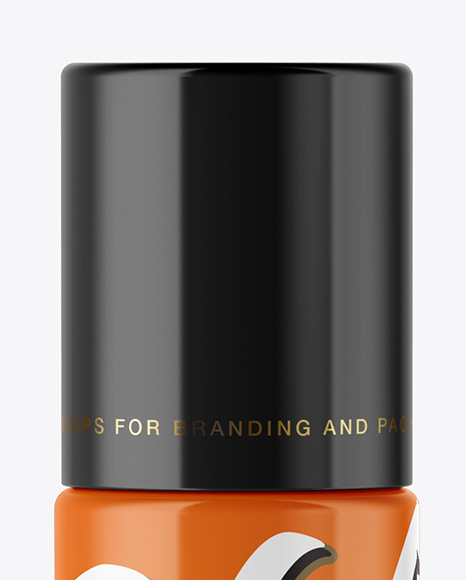 Glossy Plastic Bottle Mockup   Front View PSD #1