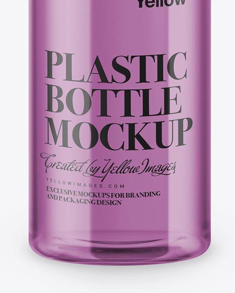 Download Clear Plastic Bottle With Matte Cap Mockup Front View In Bottle Mockups On Yellow Images Object Mockups Yellowimages Mockups