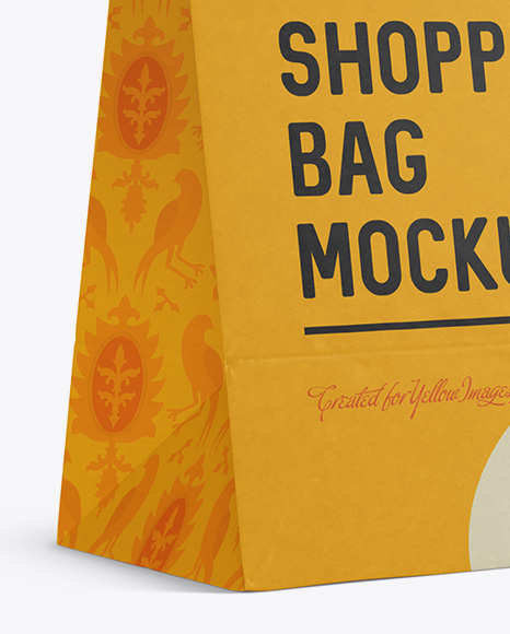 Paper Shopping Bag Mockup   Halfside View (Eye Level Shot) PSD #1