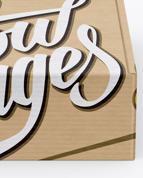 Kraft Box Mockup (High Angle Shot) PSD #1