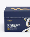 Download Paper Shoes Box Mockup Front View High Angle Shot In Box Mockups On Yellow Images Object Mockups