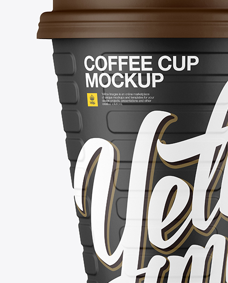 Matte Coffee Cup Mockup   Front View PSD #2