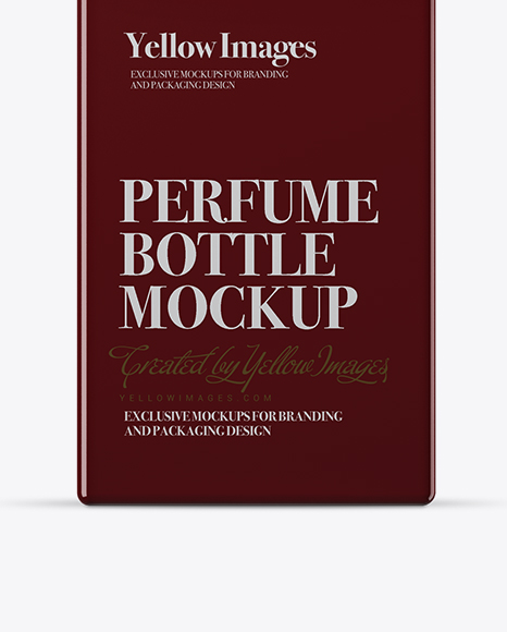 Download Square Glossy Perfume Bottle Mockup Front View In Bottle Mockups On Yellow Images Object Mockups PSD Mockup Templates