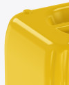 5L Plastic Jerry Can Mockup - Half Side View (High-Angle Shot)