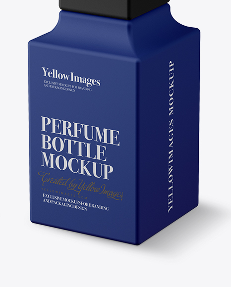 Download Square Matte Perfume Bottle Mockup Half Side View High Angle Shot In Bottle Mockups On Yellow Images Object Mockups