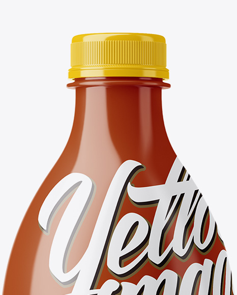 Glossy Plastic Bottle Mockup PSD #2