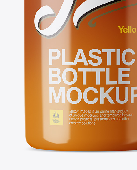 Glossy Plastic Bottle Mockup PSD #1