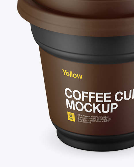 Matte Coffee Cup Mockup (High Angle Shot) PSD #2