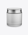Download Frosted Glass Cosmetic Jar Mockup - Front View (High Angle ... Yellowimages Mockups