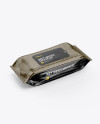 Wet Wipes Pack Mockup - Half Side View (High-Angle Shot)
