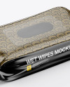 Wet Wipes Pack Mockup - Half Side View (High-Angle Shot)