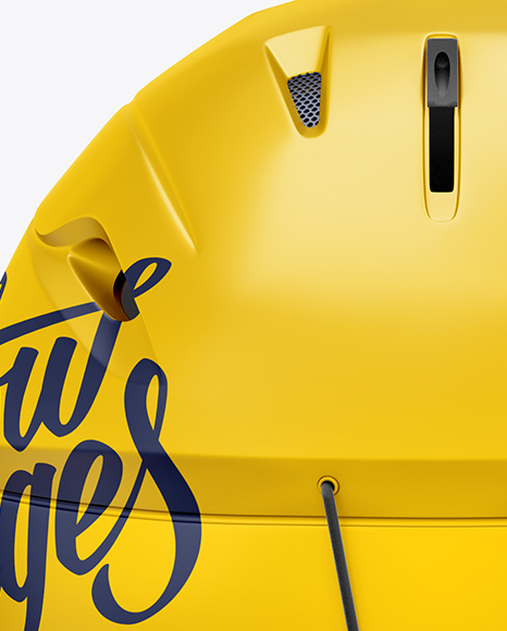 Download Ski Helmet Mockup Back View In Apparel Mockups On Yellow Images Object Mockups PSD Mockup Templates