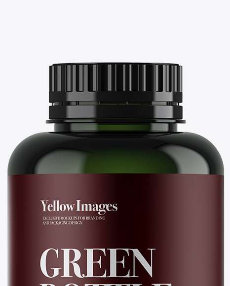 Green Plastic Bottle Mockup PSD #2