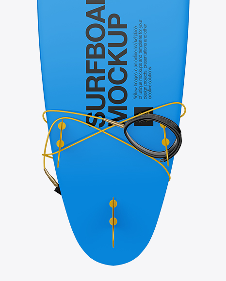 Matte Surfboard Mockup Front View In Object Mockups On Yellow Images Object Mockups