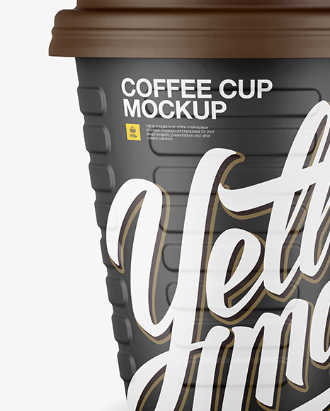 Matte Coffee Cup Mockup   Front View PSD #2