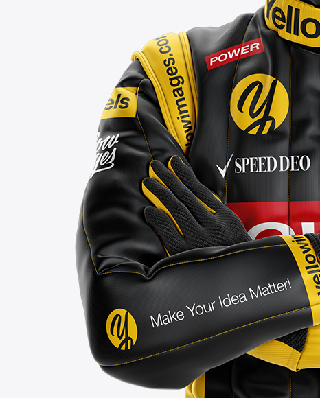 F1 Racing Kit Mockup Front View In Apparel Mockups On Yellow Images Object Mockups