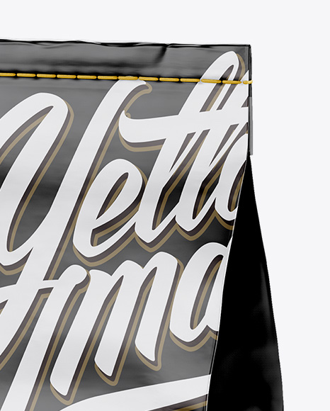 Matte Paper Snack Bag Mockup Half Side View PSD #2