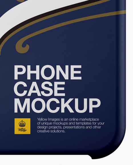 Phone Case Mockup Front View In Object Mockups On Yellow Images Object Mockups