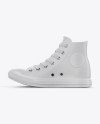 Download High Top Canvas Sneaker Mockup Side View In Apparel Mockups On Yellow Images Object Mockups