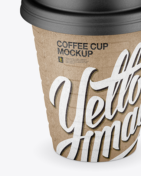 Kraft Coffee Cup Mockup (High Angle Shot) PSD #2