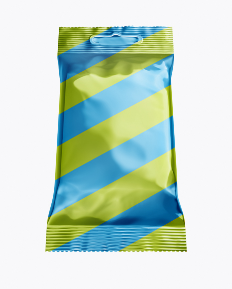 Metallic Wet Wipes Pack Mockup   Hero Shot PSD #2