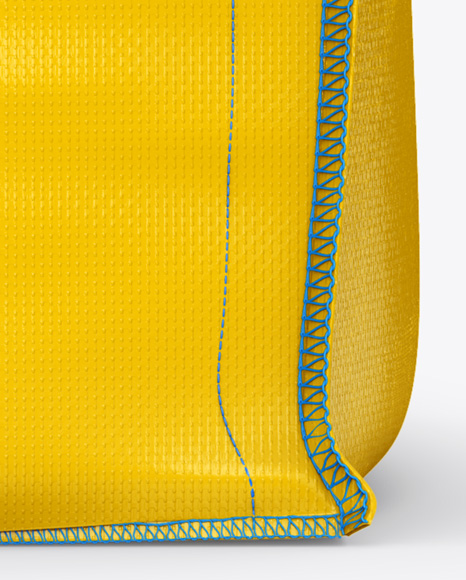 Download Fibc Big Bag Mockup Front View In Bag Sack Mockups On Yellow Images Object Mockups