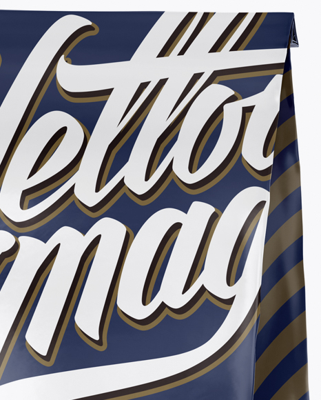 Glossy Paper Snack Bag Mockup   Half Side View PSD #2