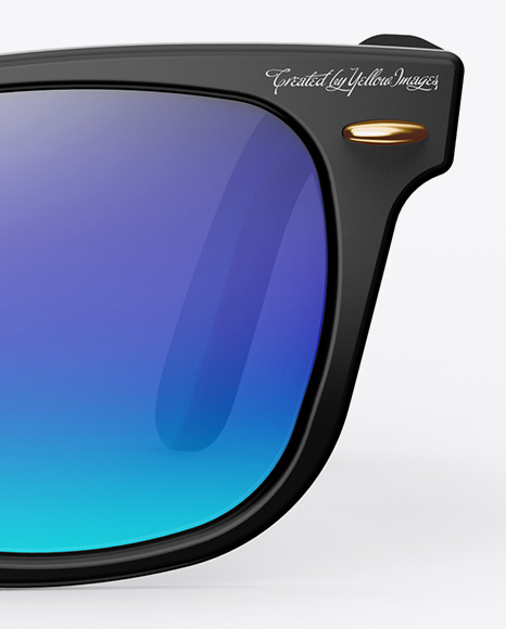 Download Sunglasses Mockup Front View In Apparel Mockups On Yellow Images Object Mockups PSD Mockup Templates