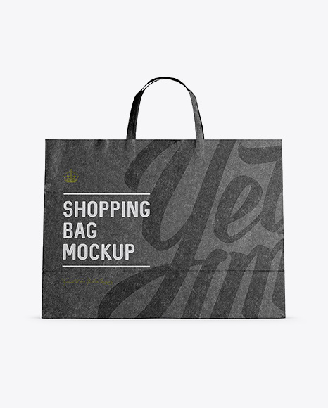 Download Kraft Paper Shopping Bag Mockup - Front View in Bag & Sack ...