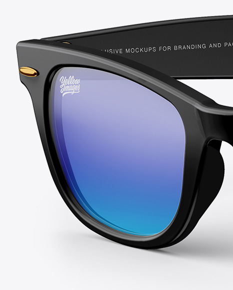 Download Sunglasses Mockup Half Side View In Apparel Mockups On Yellow Images Object Mockups