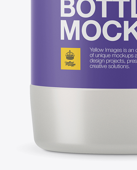 Frosted Plastic Milk Bottle Mockup In Bottle Mockups On Yellow Images Object Mockups