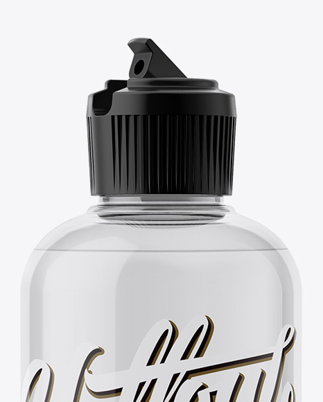 Clear Plastic Bottle Mockup PSD #1