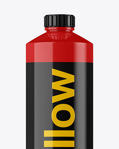 Glossy Plastic Bottle Mockup PSD #2