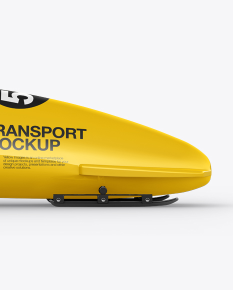 Download Bobsleigh Sled Mockup Side View In Vehicle Mockups On Yellow Images Object Mockups PSD Mockup Templates