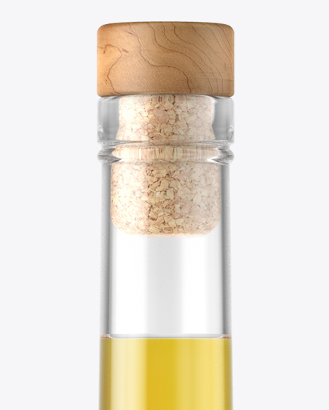 Clear Glass Bottle with Whiskey Mockup PSD #7