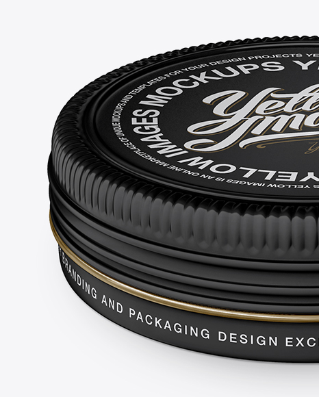 Matte Round Tin Box Mockup (High Angle Shot) PSD #3