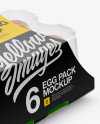 Download 6 Egg Pack With Transparent Cap Mockup Half Side View High Angle Shot In Packaging Mockups On Yellow Images Object Mockups PSD Mockup Templates