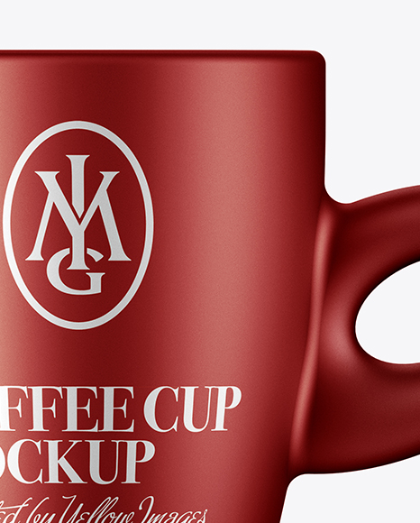 Matte Metallic Cup Mockup   Front View PSD #2