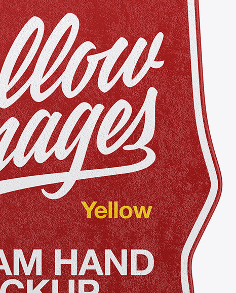 Download Foam Hand Mockup In Object Mockups On Yellow Images Object Mockups