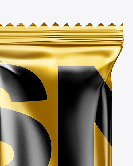 Metallic Snack Bar Mockup PSD #2