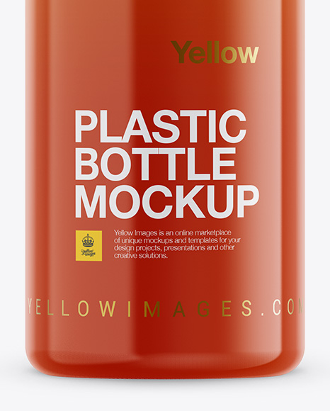 Glossy Plastic Bottle Mockup PSD #1
