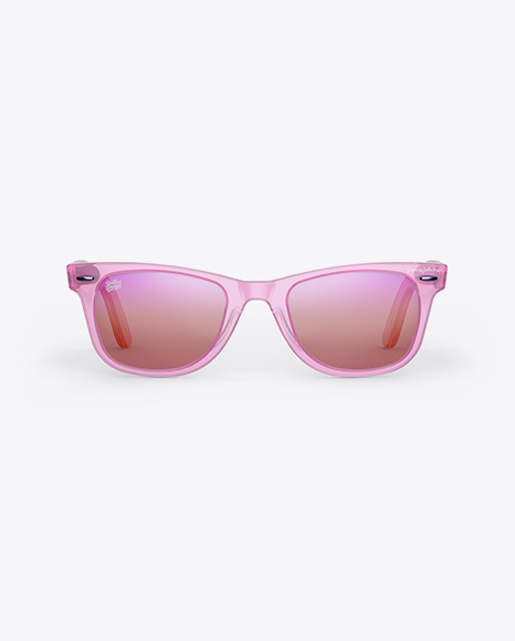 Transparent Sunglasses Mockup Front View In Apparel Mockups On Yellow Images Object Mockups