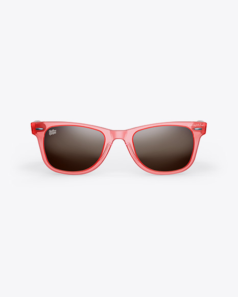 Download Transparent Sunglasses Mockup Front View In Apparel Mockups On Yellow Images Object Mockups