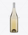 750ml Clear Glass Burgundy Wine Bottle Mockup on Yellow Images Object