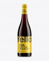 Download 750ml Clear Glass Burgundy Bottle w/ Red Wine Mockup in ... Yellowimages Mockups